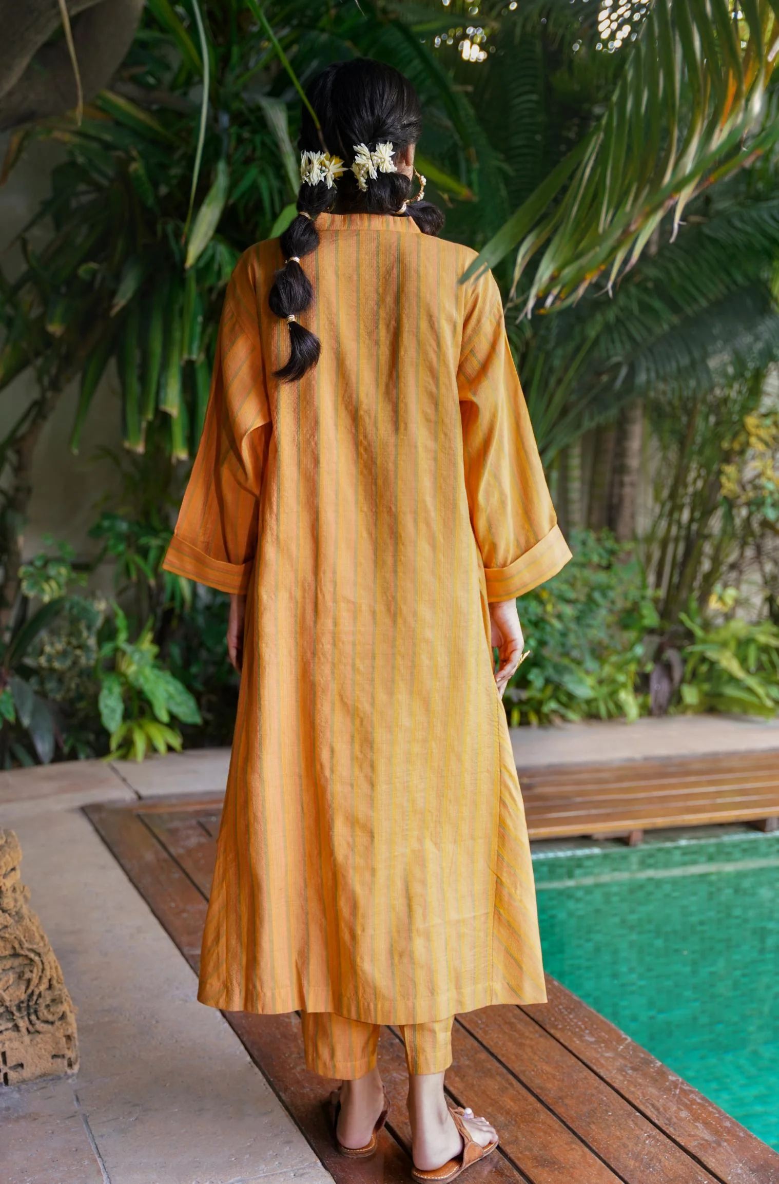Sunehri Co-ord Set - Mustard - Image 4
