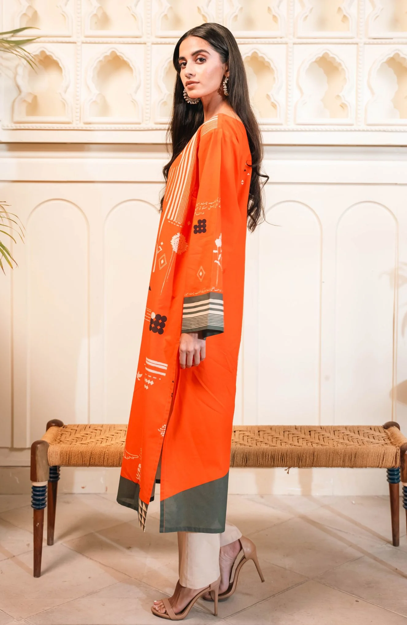 Umeed Kurta - Bright Orange - Image 2