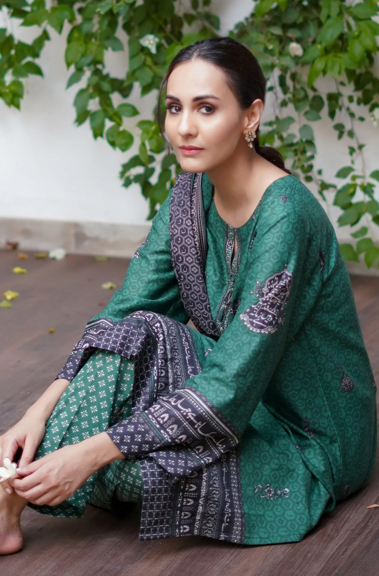 Uraan Co-ord Set - Green & Black - Image 5