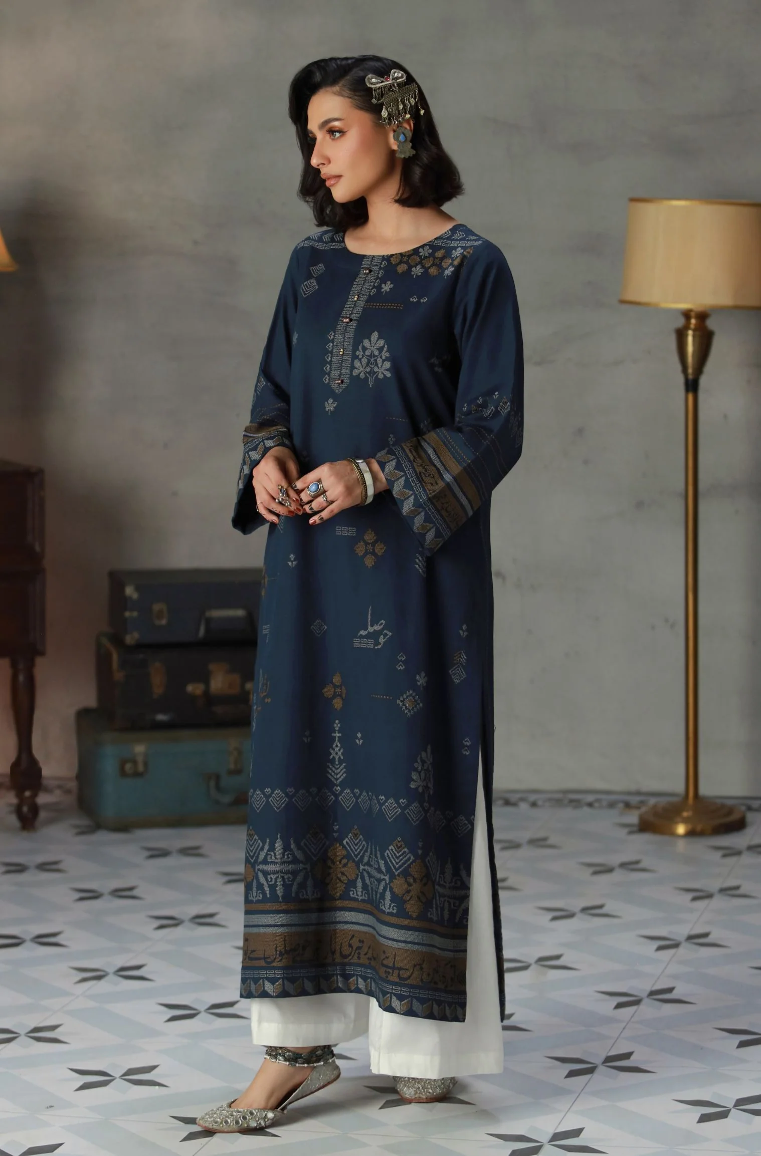 Urooj Kurta - Blue - Image 2