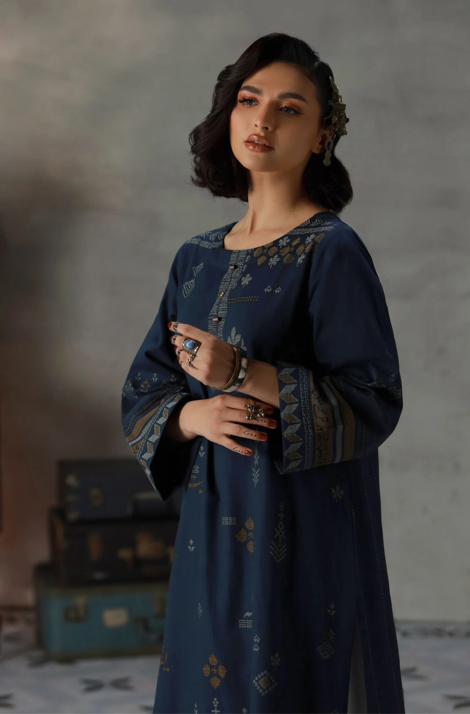 Urooj Kurta - Blue - Image 3