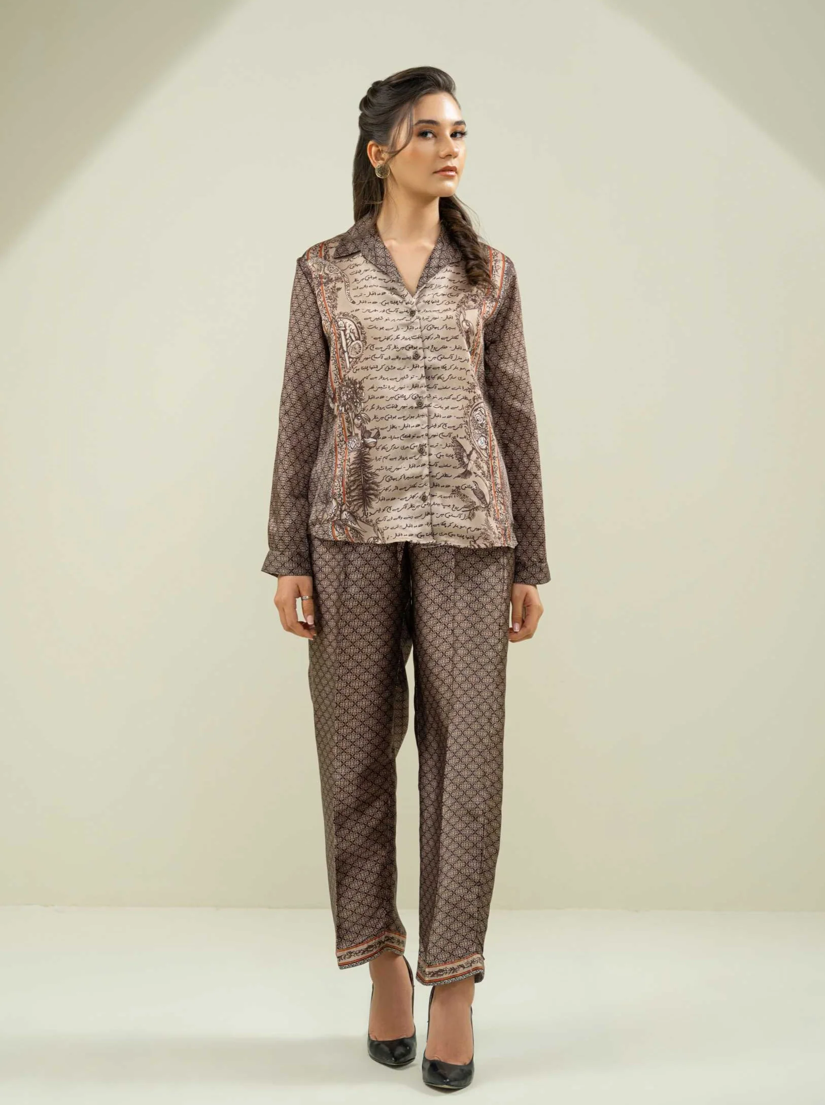 Virsa Co-ord Set - Black Gold