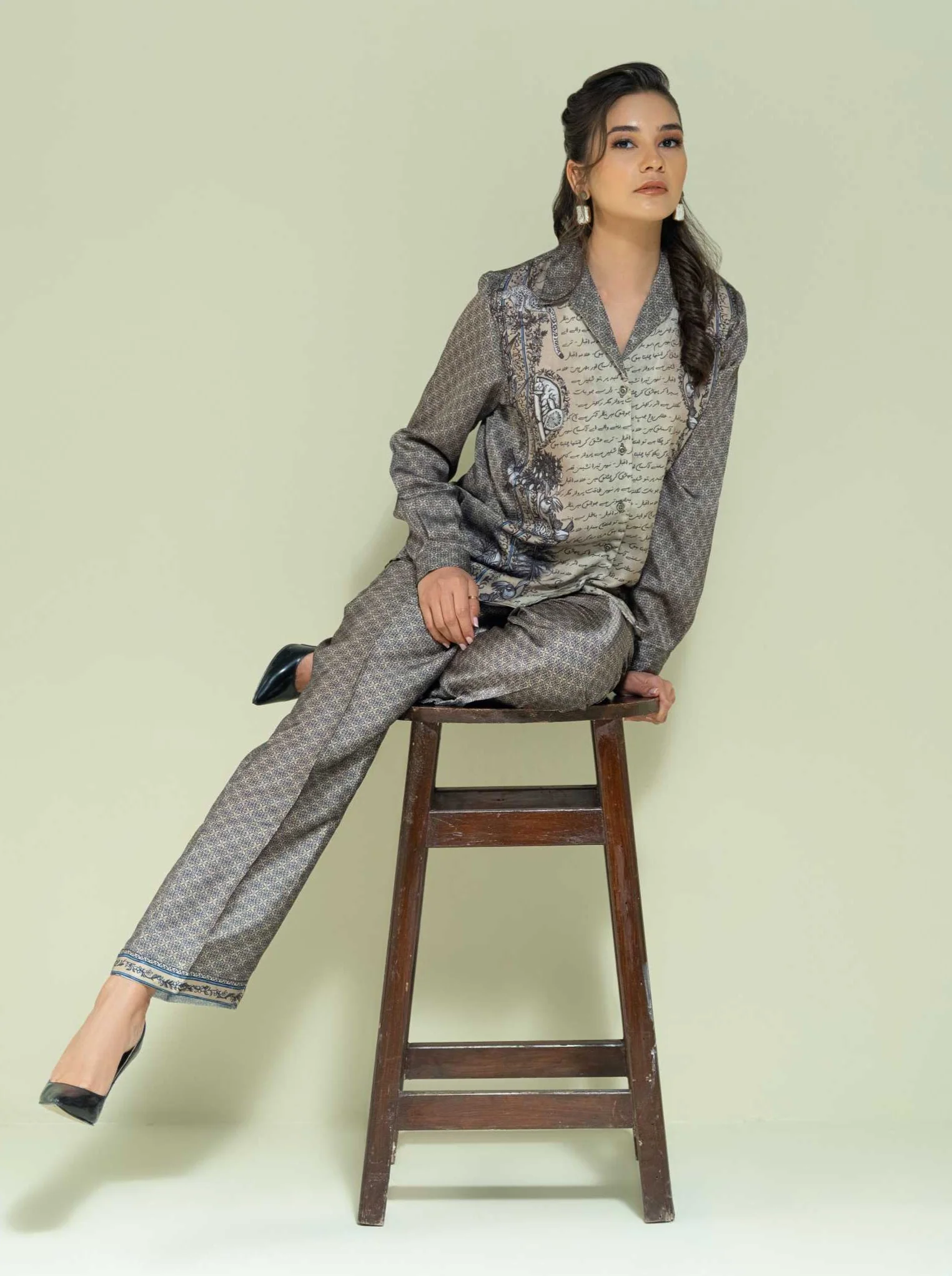 Virsa Co-ord Set - Earthy Green - Image 4