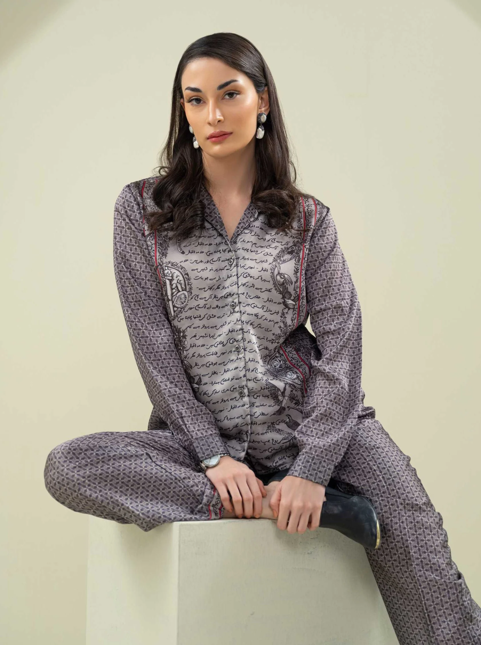 Virsa Co-ord Set - Grey - Image 4
