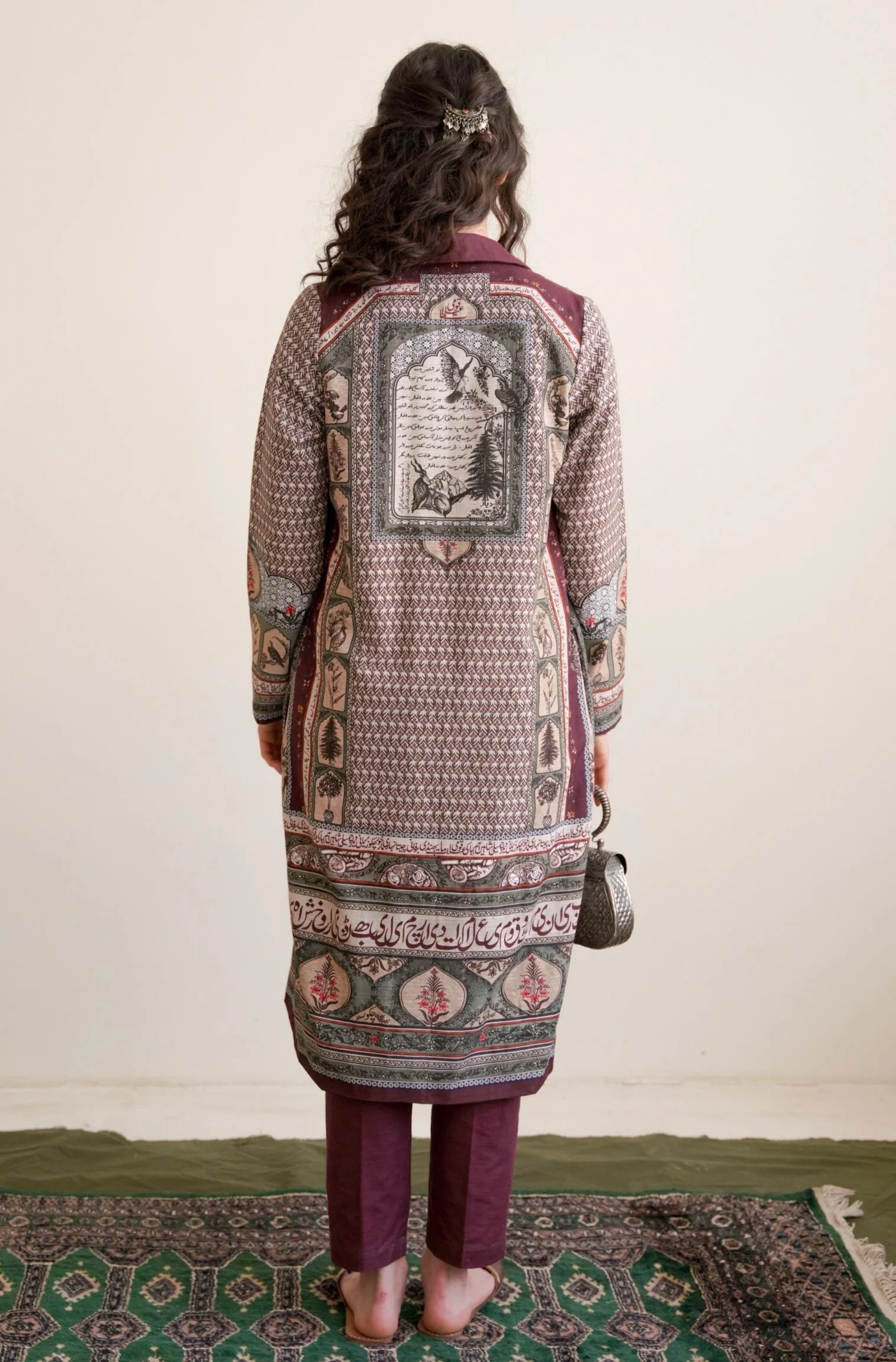 Virsa Coat - Maroon - Image 3