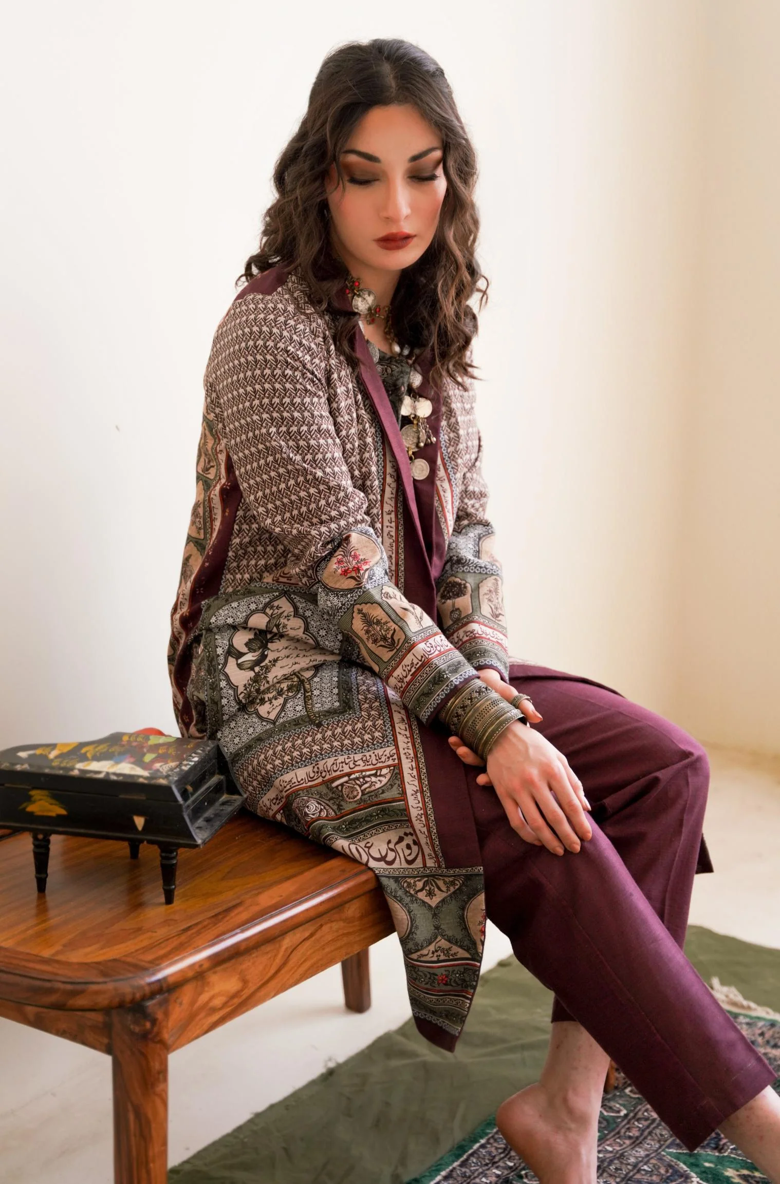 Virsa Coat - Maroon - Image 5