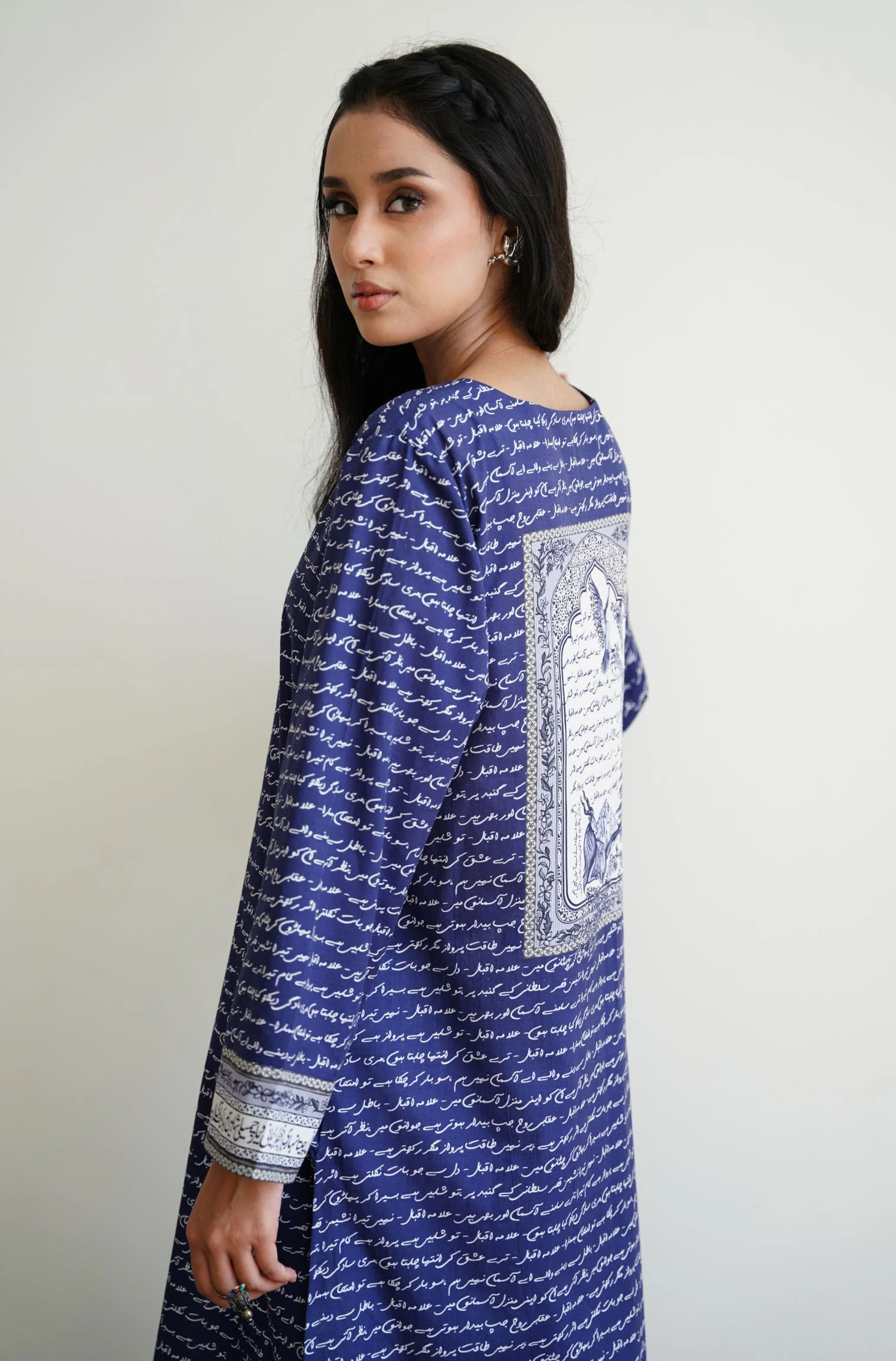 Virsa Lawn Kurta - Blue - Image 5