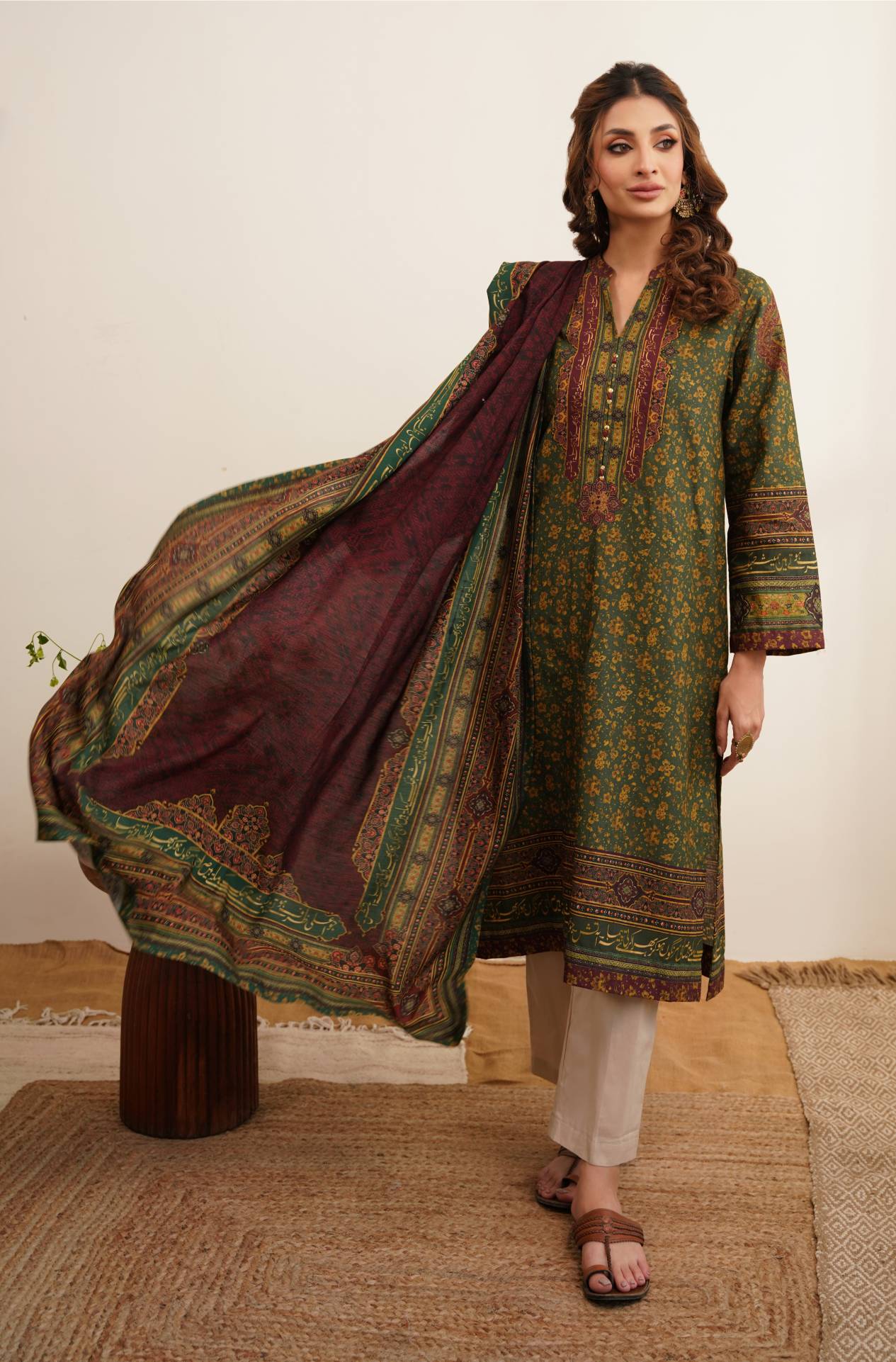 Zarf Odhni - Green & Maroon