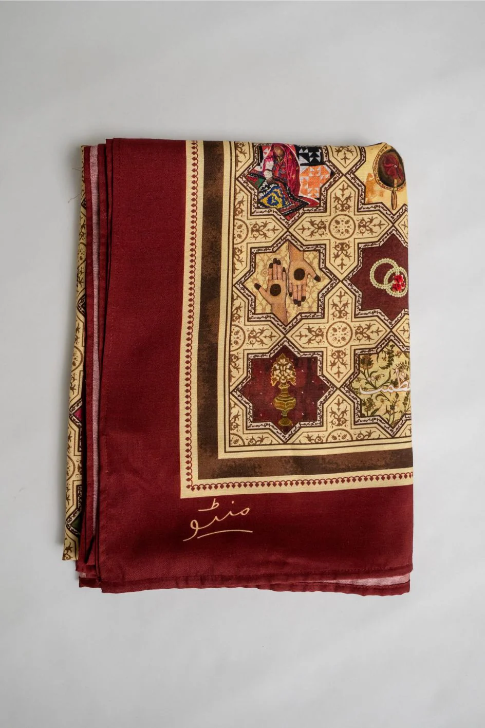 Zeenat Odhni - Antique Maroon - Image 8
