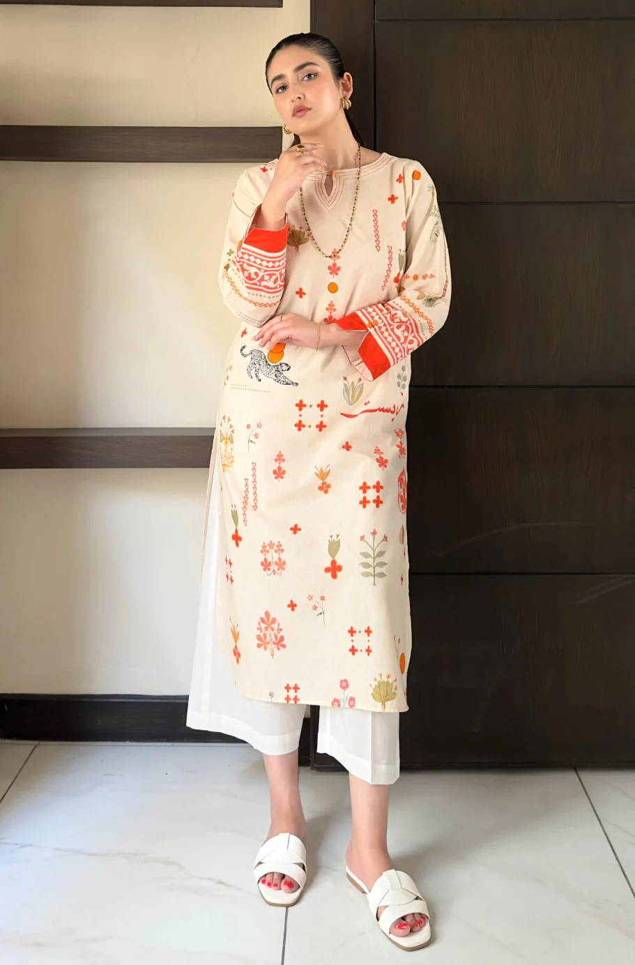 Zeest Kurta - Off White - Image 6