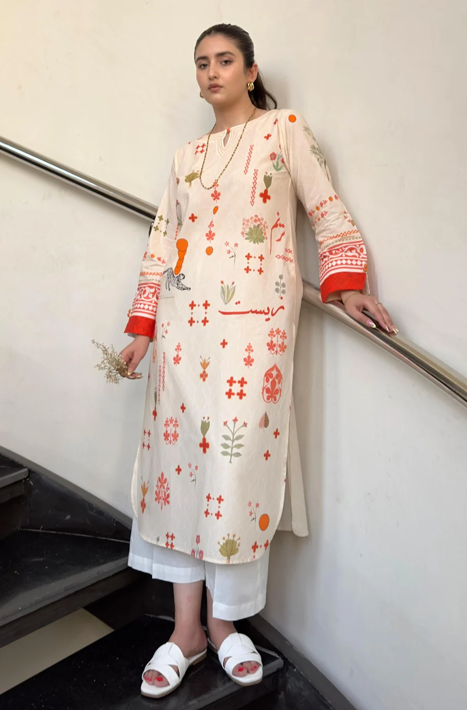 Zeest Kurta - Off White - Image 8