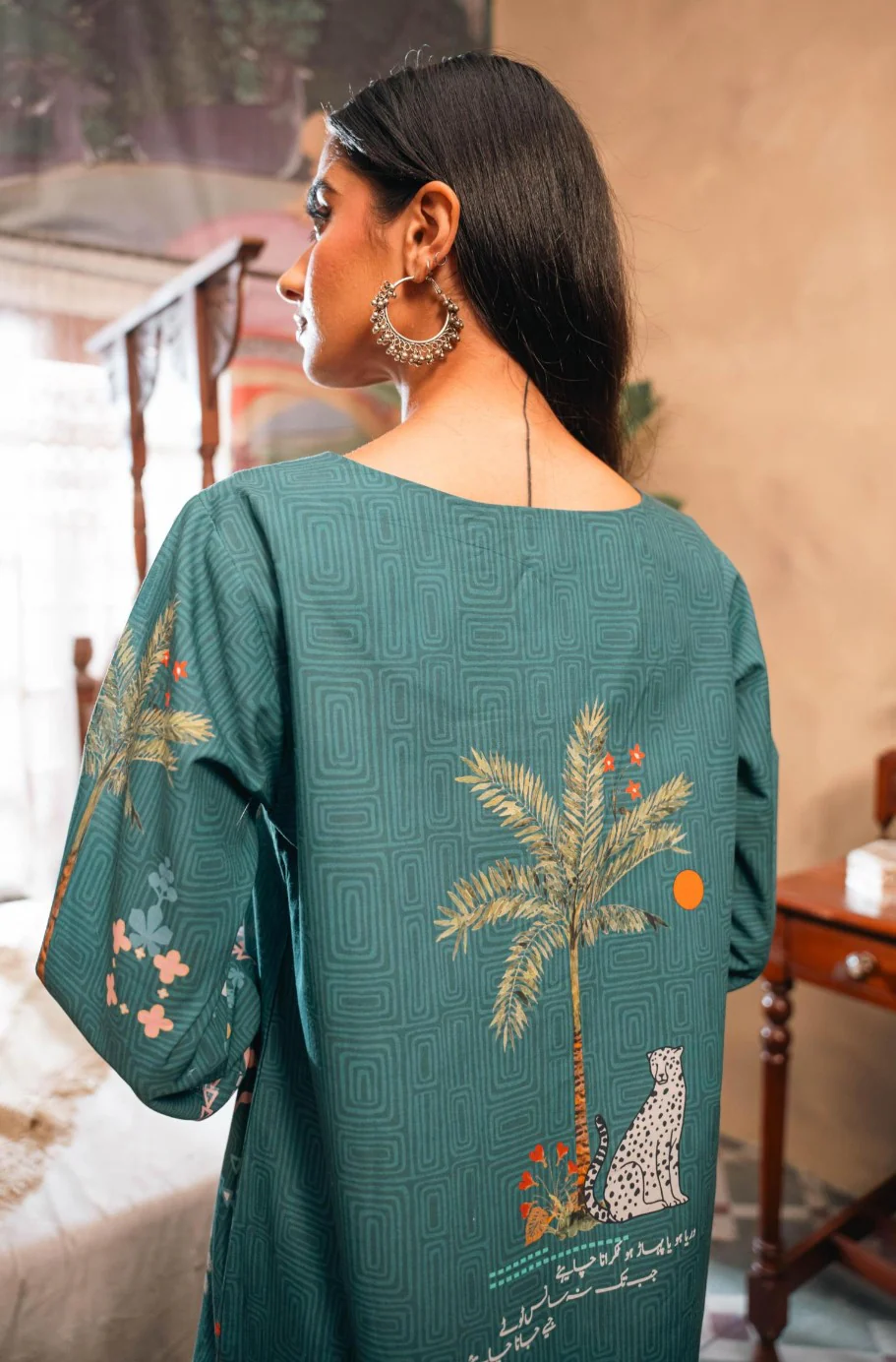 Zeest Kurta - Teal - Image 4