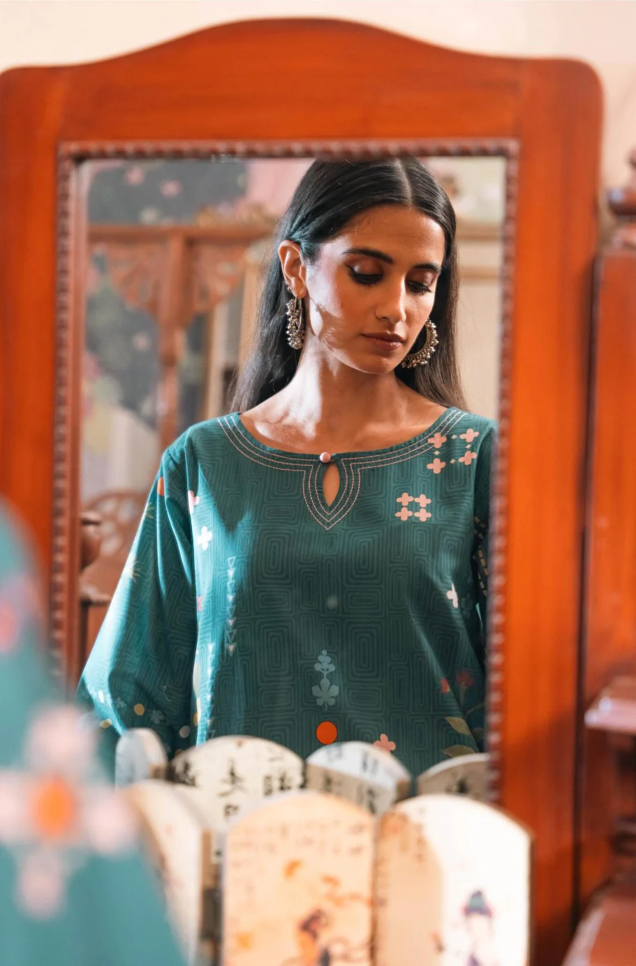Zeest Kurta - Teal - Image 7