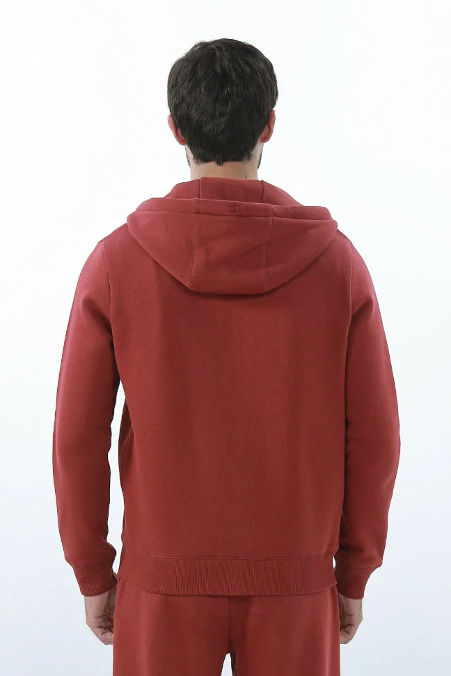 Zipper Hoodie - Brick Rust - Image 6