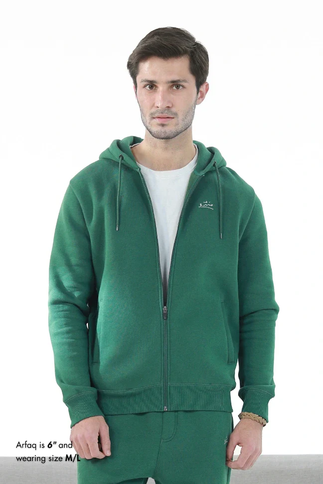Zipper Hoodie - Great Green - Image 2