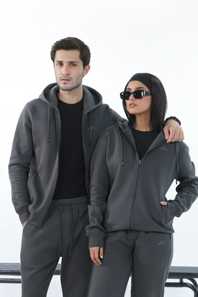 Zipper Hoodie - Titanium Grey