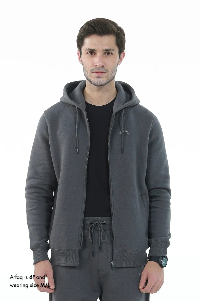 Zipper Hoodie - Titanium Grey - Image 2