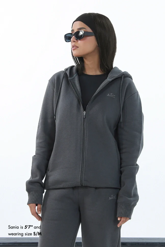 Zipper Hoodie - Titanium Grey - Image 3