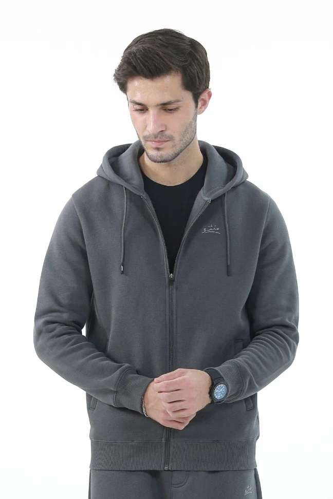 Zipper Hoodie - Titanium Grey - Image 7