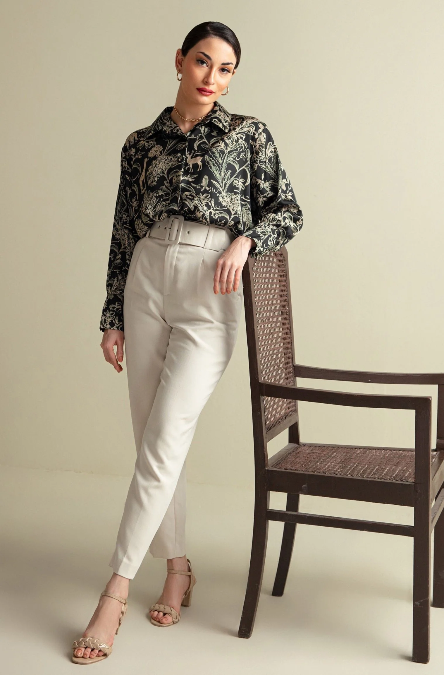 Zohra Silk Shirt - Black - Image 4